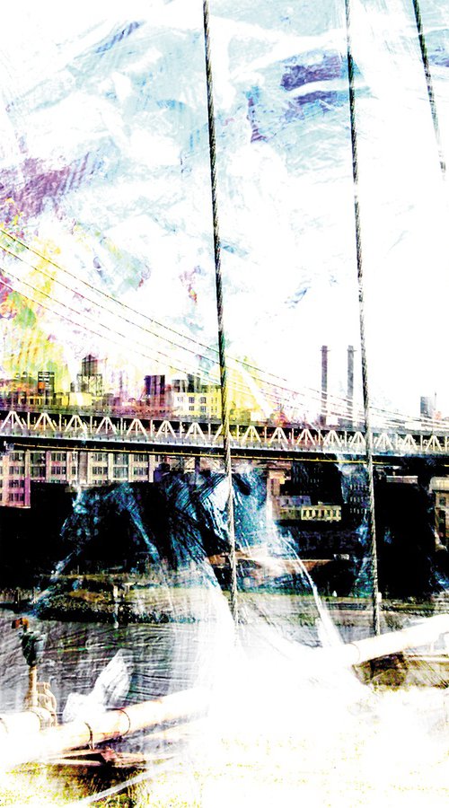Maromas, Manhattan bridge/XL large original artwork by Javier Diaz
