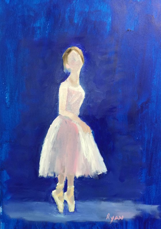 Ballerina 11x8 Oil On paper