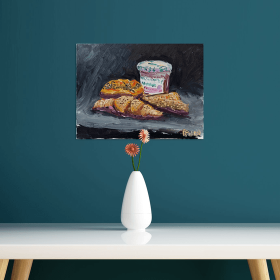 French Breakfast with Jam Still Life