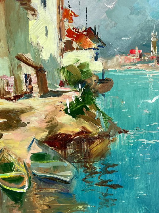 Two Boats at a Coastal House