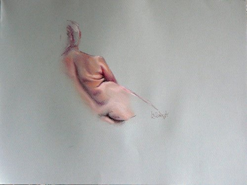 Kate - nude reclining by Louise Diggle