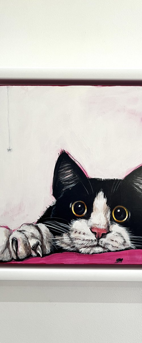 Cat painting called 'The Hypnotist" by Victoria Coleman