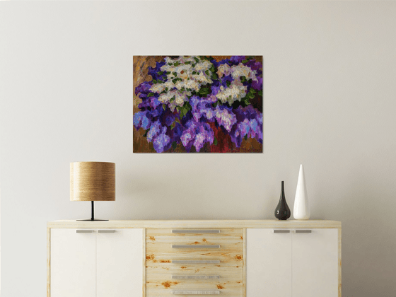 Abstract painting - Lilacs painting #2