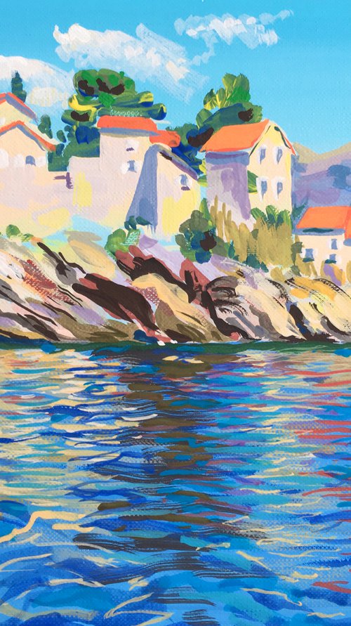 Seaside in Montenegro on a sunny day by Ole Karako