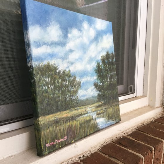 MARSH VIEW - oil 12X12 (SOLD)