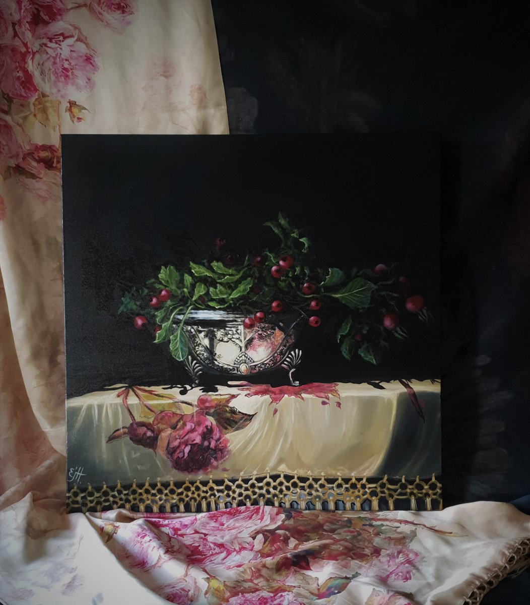 Pink Silver, realistic still life by Ellisa Hague