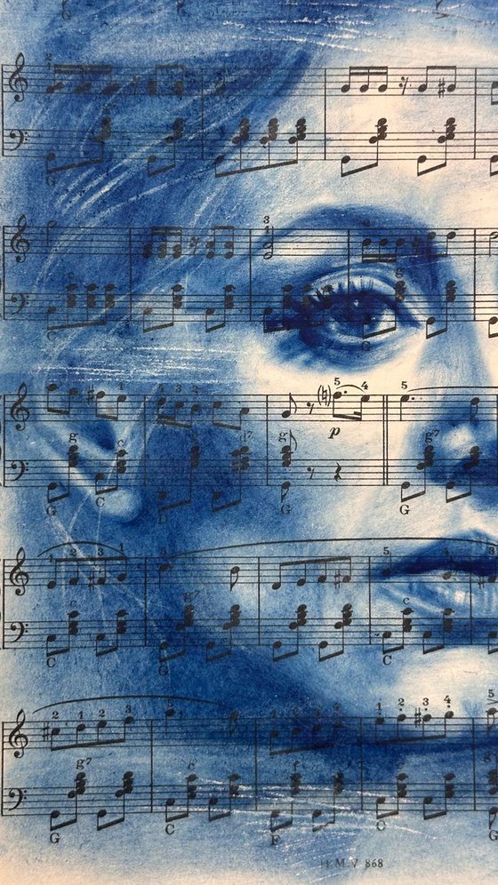 Muse №5 -Blue Female Portrait