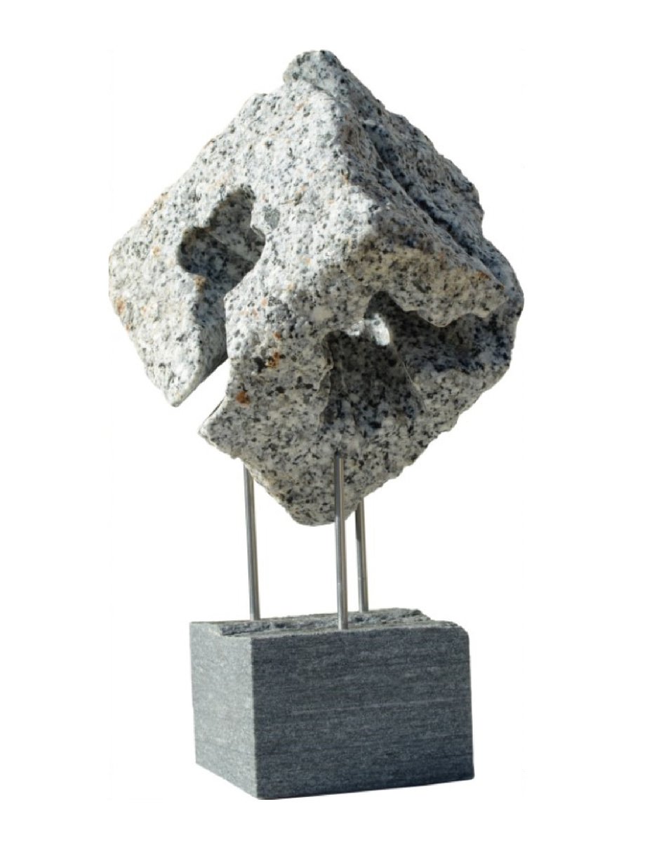 Abstract Stone Sculpture By Ognyan Chitakov, 6 X 12", "Mars", Original Artwork