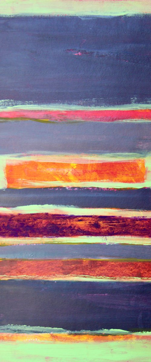 Stripes on Lime by Kay MacDonald