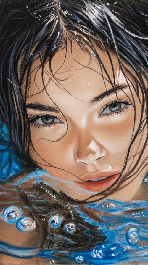 Swimmer brunette by Inna Medvedeva