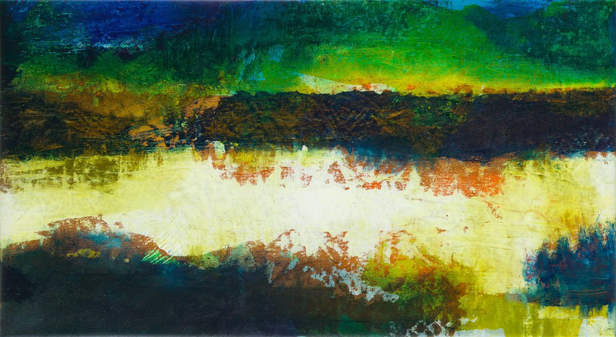 The Luminous Lake By Fabienne Monestier, 35 X 20, Artwork For Sale On Artfinder