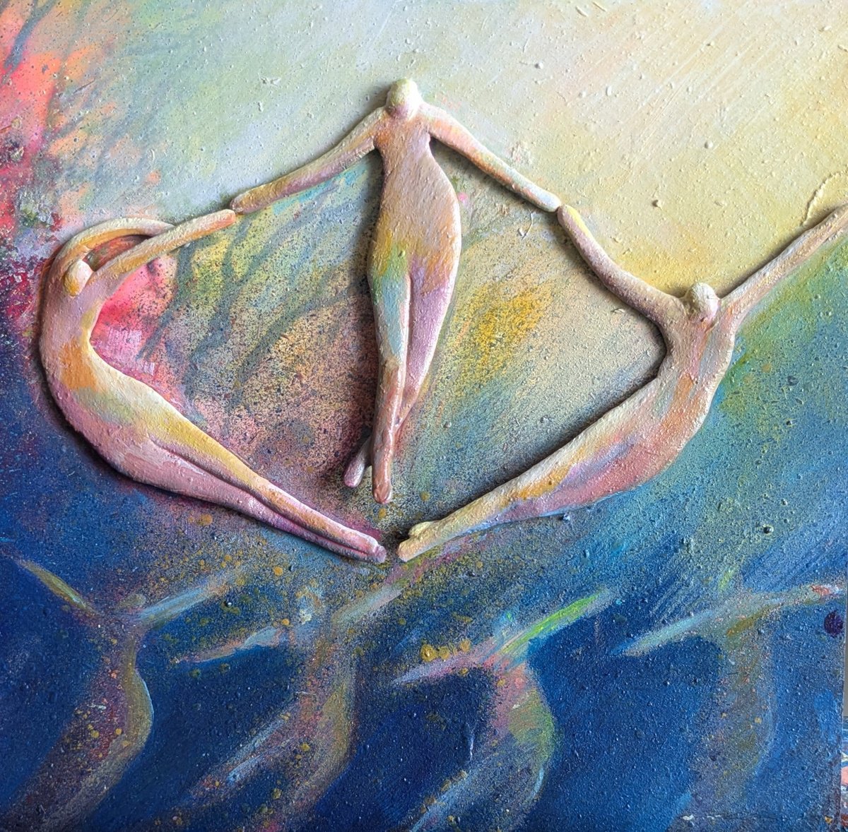 Expressive Collage , Faith By Karen Wilcox, 6 X 6, Artwork For Sale On Artfinder