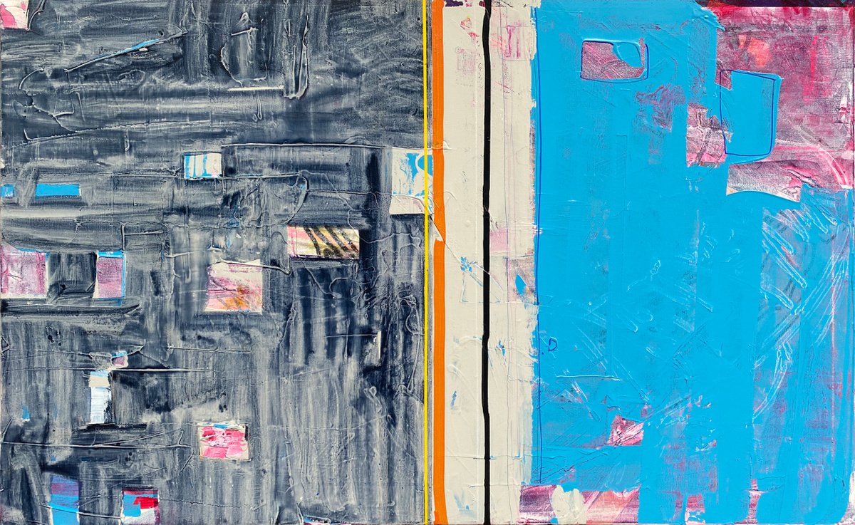 Organic Abstract Oil Painting By Jason Forcier, 48 X 30, Oh My, Original Artwork