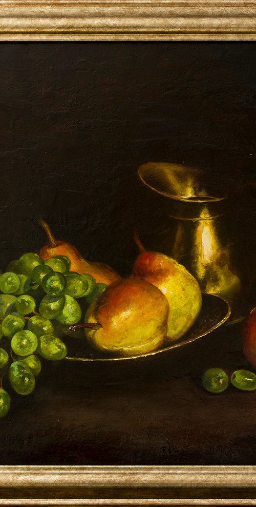 Still life with pears and grapes by Anna Bessonova (Kotelnik)