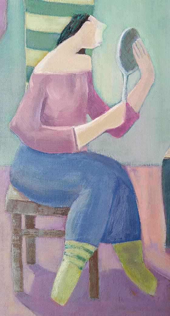 Woman with the mirror