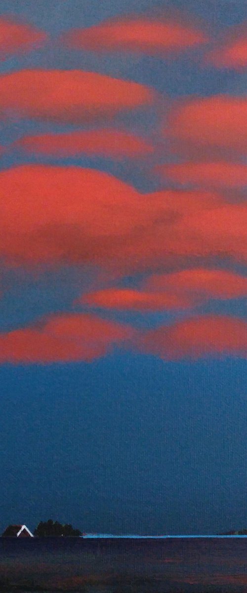Red cloudy evening (March)(Featured) by Nelly van Nieuwenhuijzen