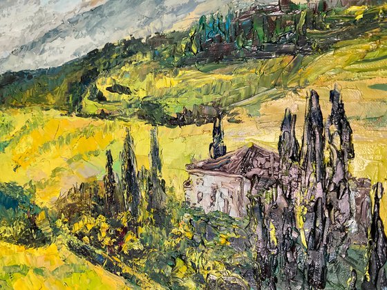 "Spring in Tuscany. Sunny day."
