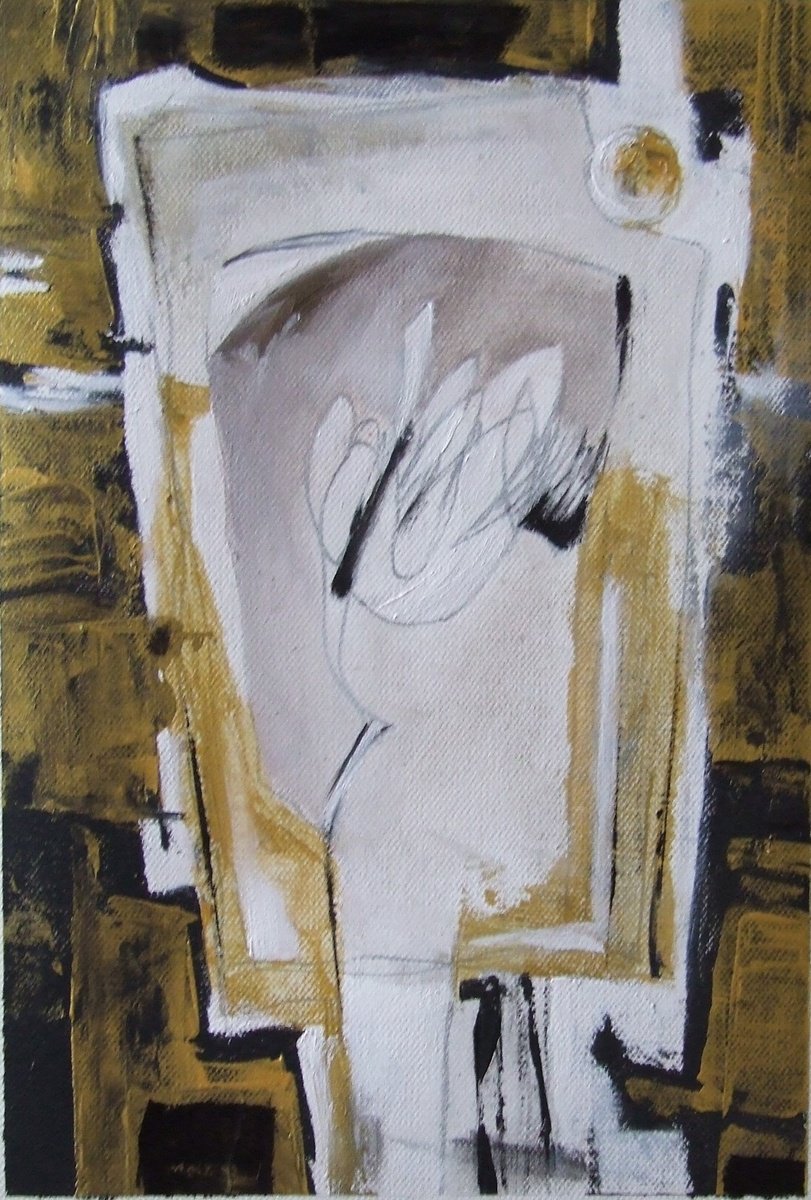 Abstract Oil Painting By Csaba Csendes, 8 X 11, Csapdaban V., Original Artwork