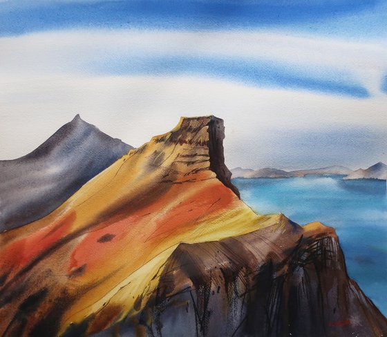 Faroe Islands. Mountains