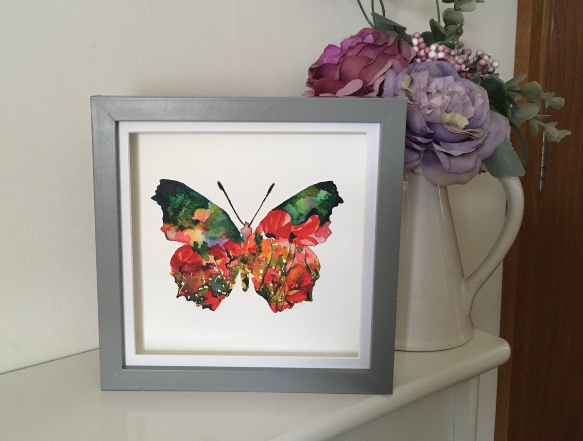 Butterfly - Poppies by Sarah Stowe