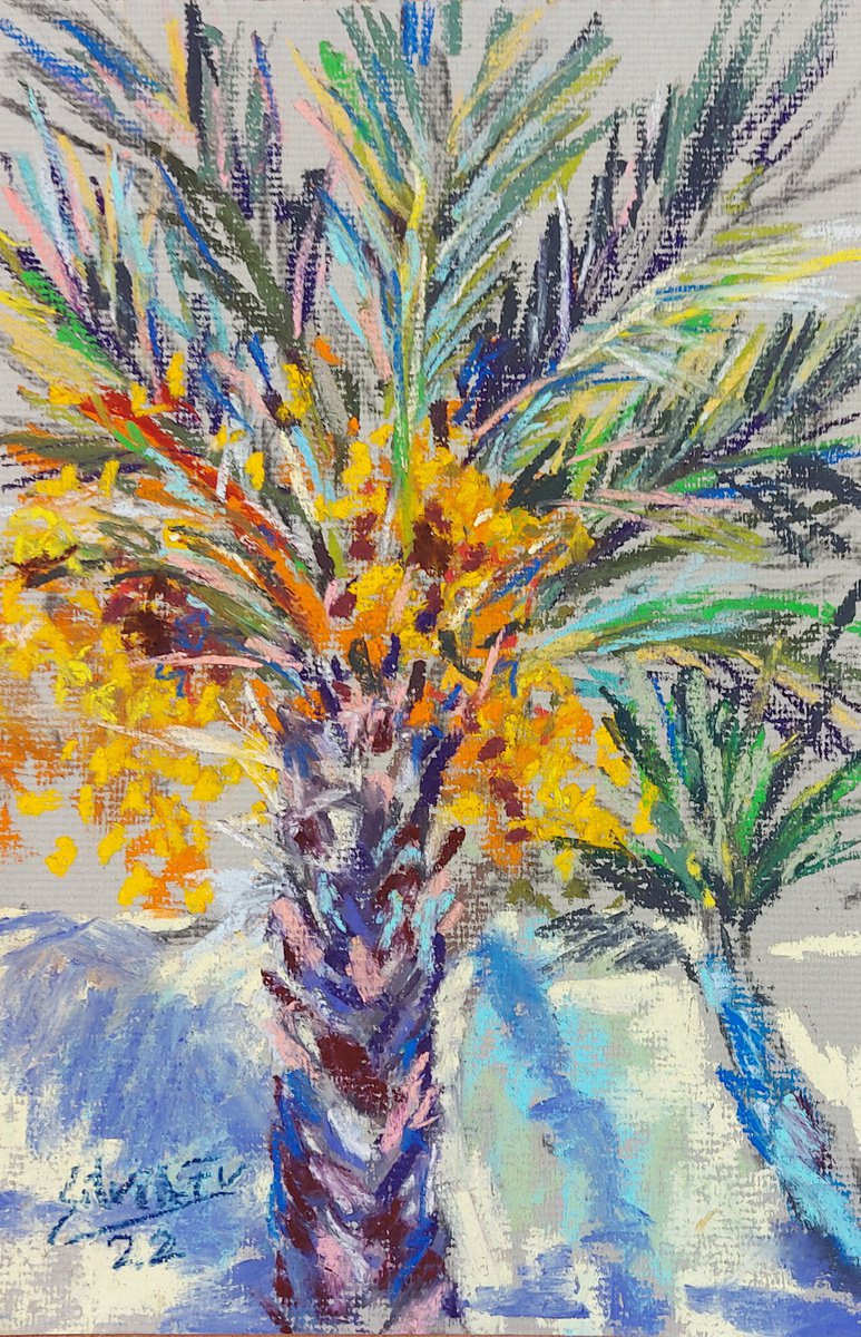 Palm tree sketch by Silvia Flores Vitiello
