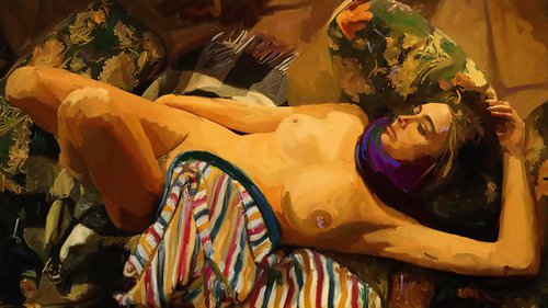 lying naked-La Maya desnuda by Alessandro Rossi