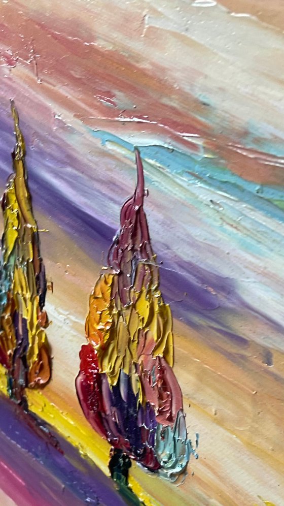 Colorful trees 50x60 cm