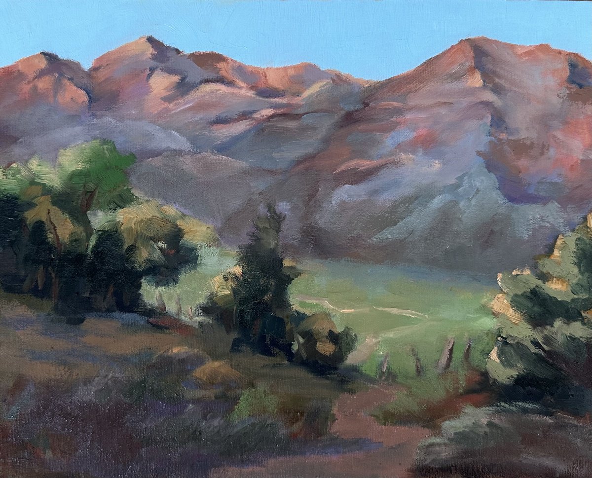 Impressionistic Landscape Oil Painting By Grace Diehl, 10 X 8, Spring Touches, Original Artwork