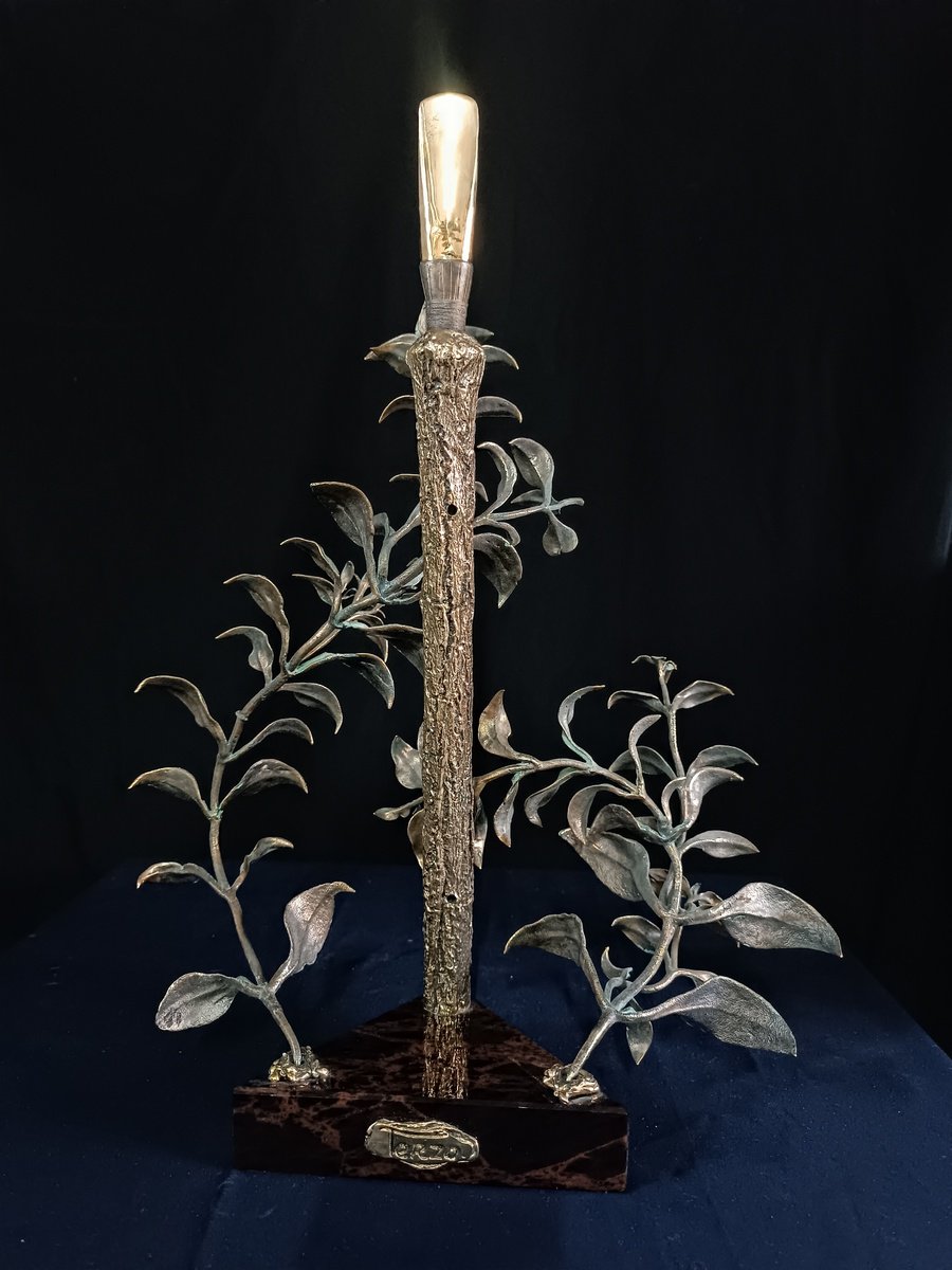 Surrealistic Still Life Bronze Sculpture By Karen Terzyan, 7 X 13", Duduk, Original Artwork