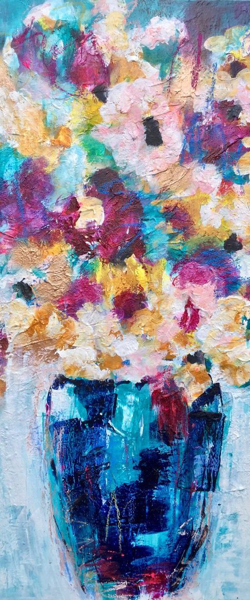 Autumn In A Blue Vase. by Michelle Carolan