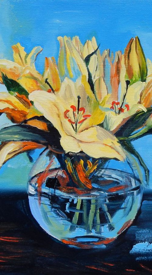 Lillies, flowers in a vase. by Vita Schagen