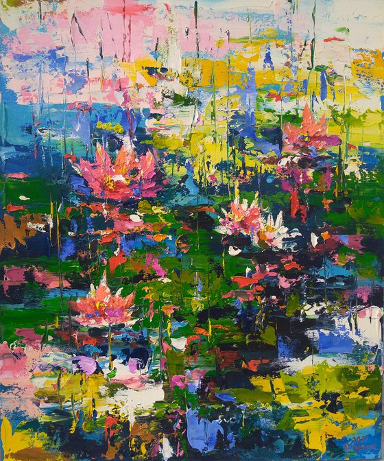 Abstract landscape  (Water lilies)