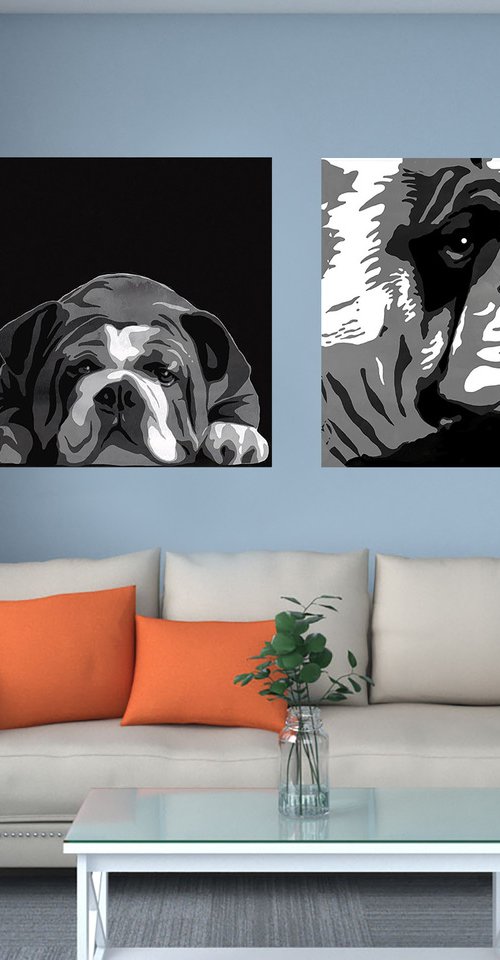 BULLDOG- MODERN WALL ART by Nicolas GOIA