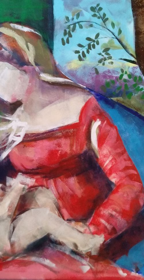 Madonna and child 5 by Marina Del Pozo