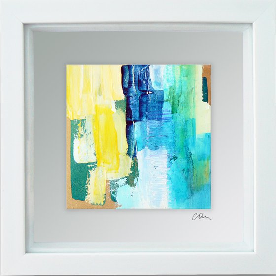 Framed ready to hang original abstract  - Deep water #10