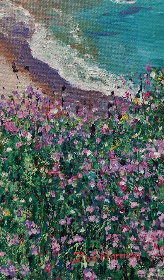 Flowers by the Sea