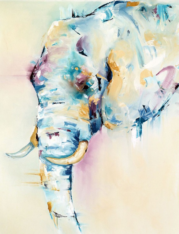 Matriarch Contemporary Large Elephant Painting Artfinder