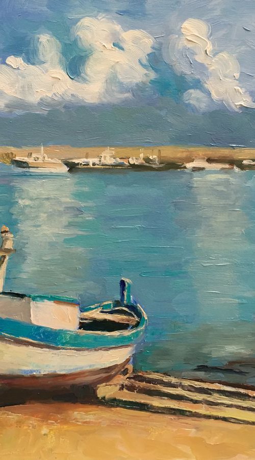 A Boat in Sicily - 2 by Ling Strube
