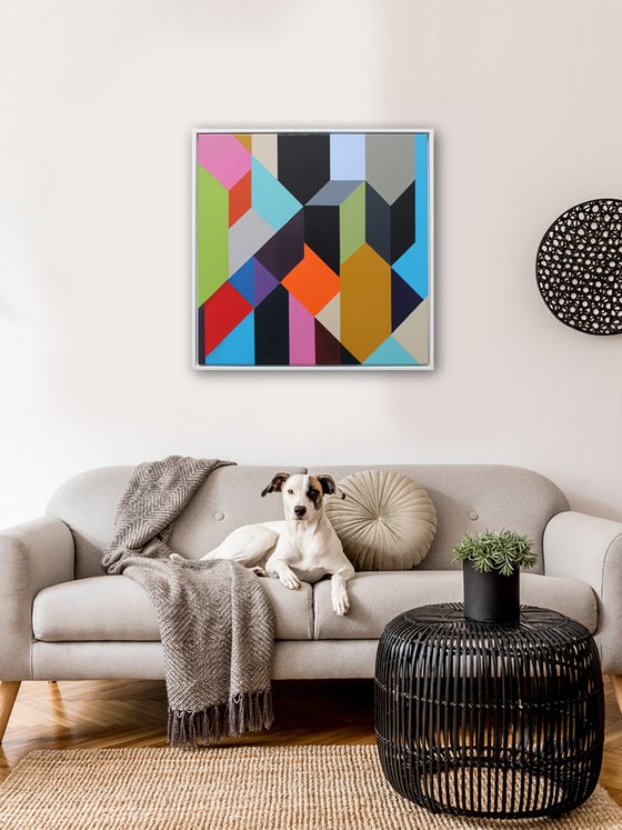 Geo Blocks No 1 (Framed)
