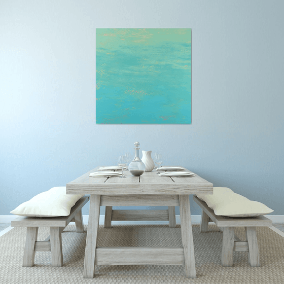 Aqua Green - Modern Abstract Expressionist Seascape