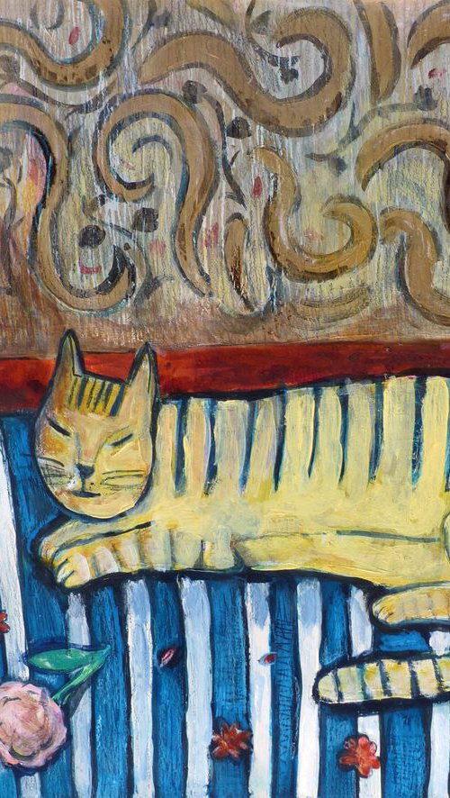 Sleeping cat2 by Elizabeth Vlasova