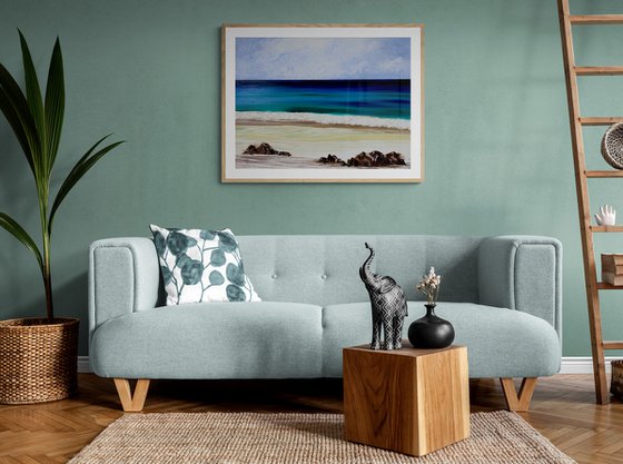 beach painting canvas