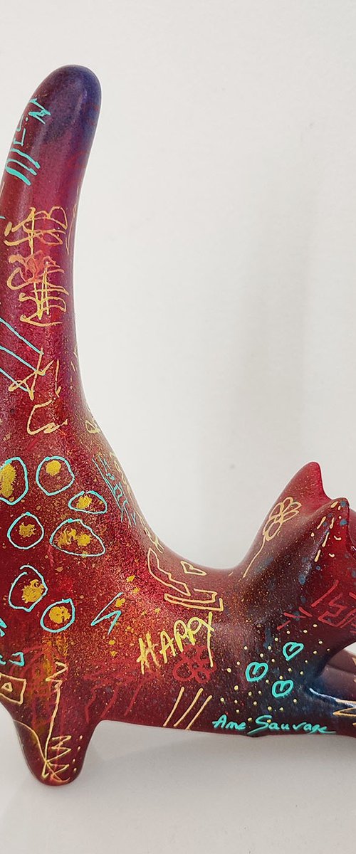 Red cat by ÂME SAUVAGE