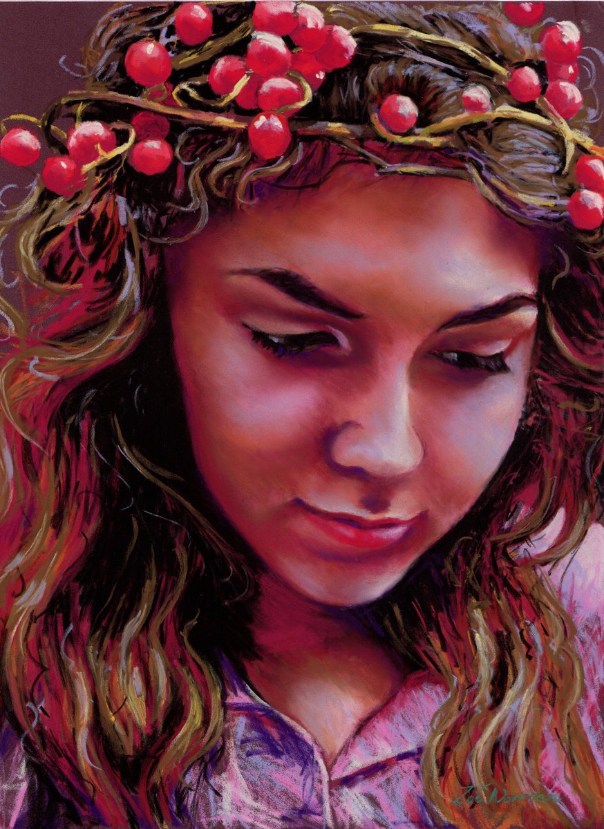 Impressionistic Pastel Drawing , Sweet Bryony By Zoe Elizabeth Norman, 12 X 16, Artwork For Sale On Artfinder