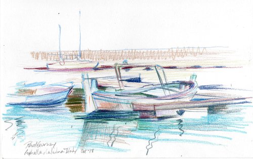 Boats in the harbour by Paul Gurney