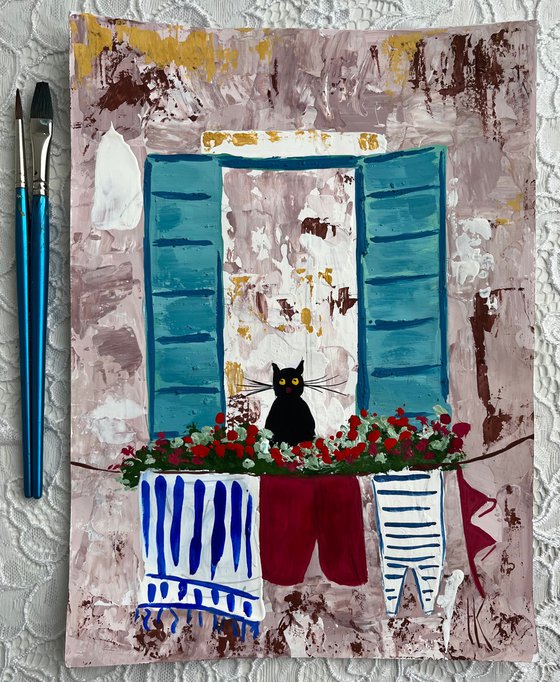 Venice Cat Painting