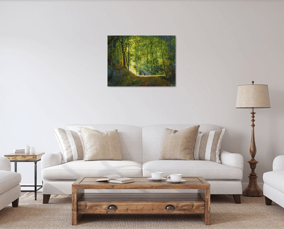 Spring forest  (60x80cm, oil painting, ready to hang)