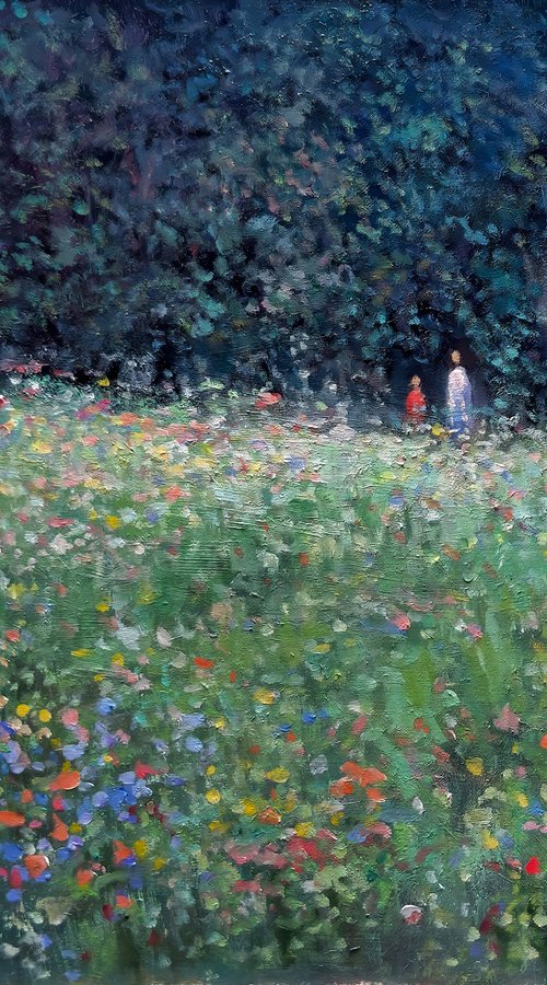 Promenade in a Spring Meadow by Pascal Giroud