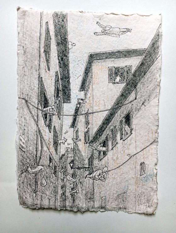 Flying couriers in the alleys