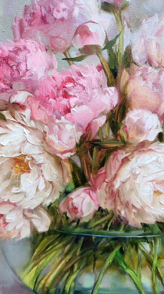 Peony oil painting original